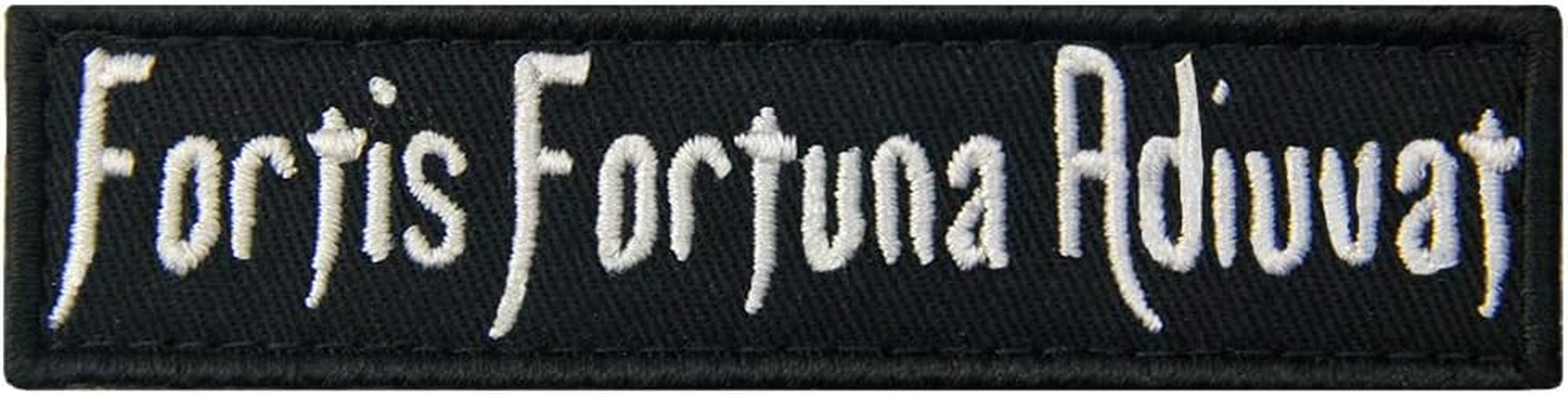 Fortis Fortuna Adiuvat Fortune Favors the Brave Morale Tactical Patch Embroidered Applique Fastener Hook & Loop Emblem