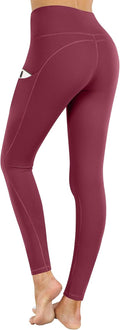 Women'S High Waist Yoga Pants with Pockets, Leggings with Pockets, Tummy Control Workout Yoga Leggings