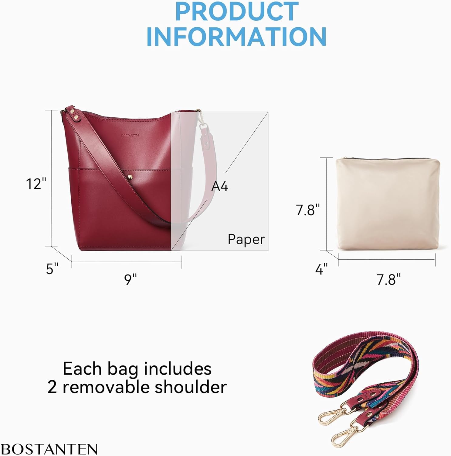 Valentines Day  Women'S Leather Designer Handbags Tote Purses Shoulder Bucket Bags